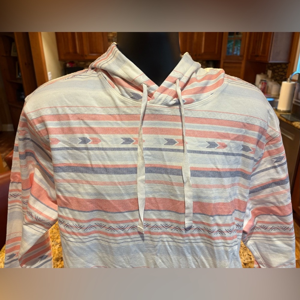 BEACHLY‎  Surf Striped Men’s printed hoodie shirt Med NEW NWT
